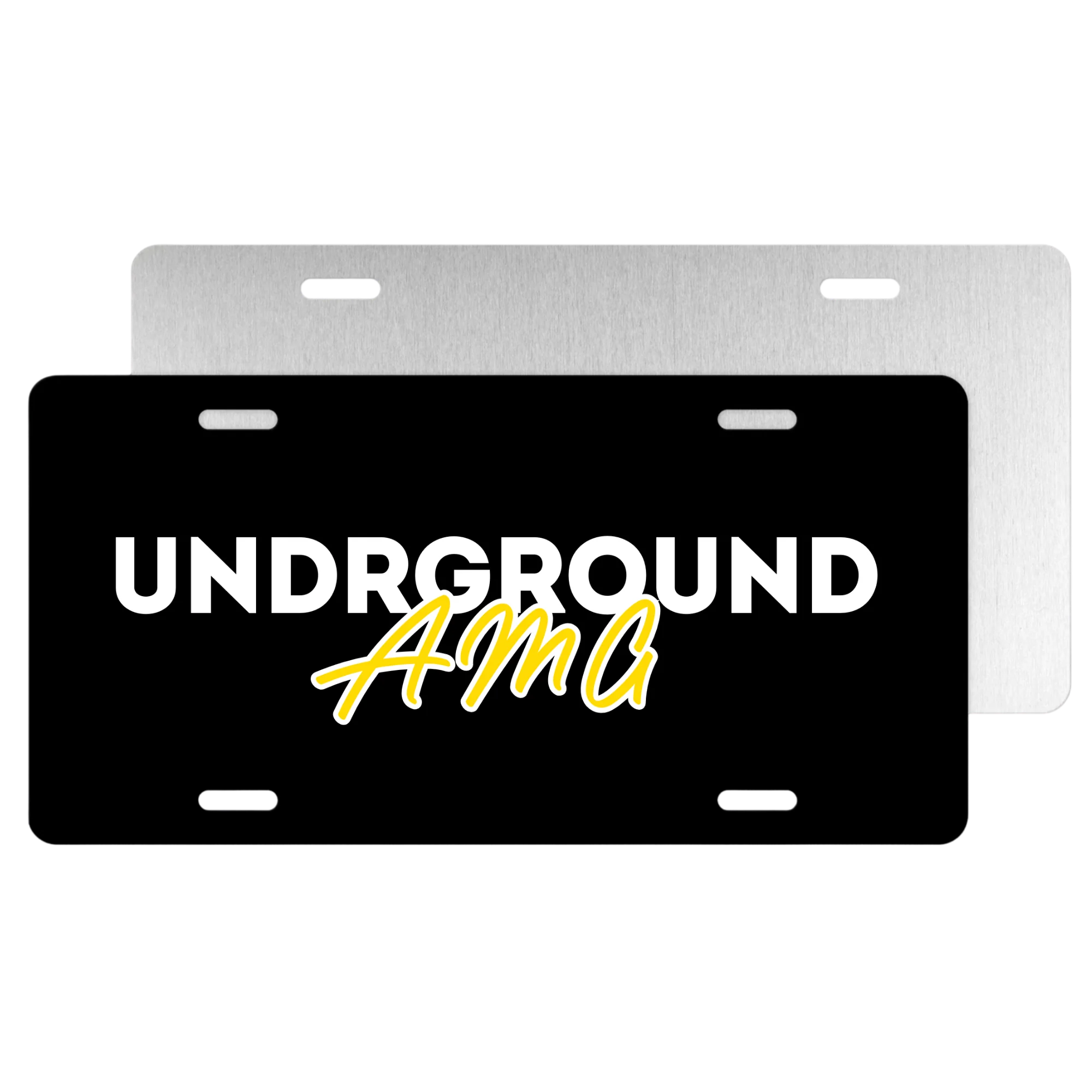 UA plate product image in white and yellow